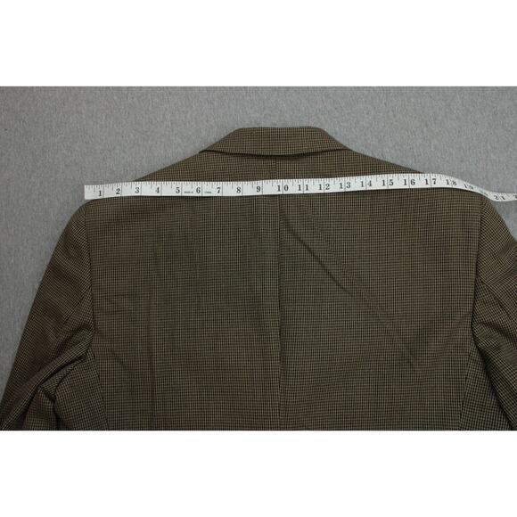 Jos A Bank Blazer Mens 41R Brown Check 100% Wool Signature Collection - Picture 10 of 10